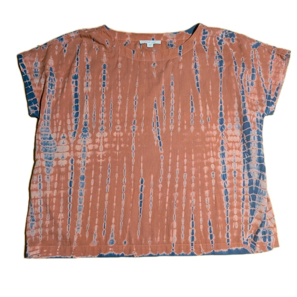 J. Jill Pure Jill Linen Top Women’s S Boho purejill Elements Tie Dye Shirt